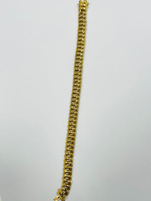 Bracelet en maille américaine en Or Jaune 18K - 9.70G