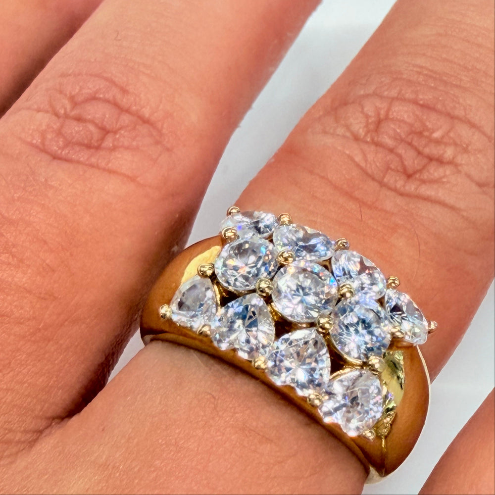 Bagues en or jaune 18k avec Oxyde de Zirconium