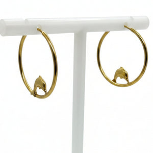 Boucles d'oreilles créoles en or jaune 18 K - 0.84 G