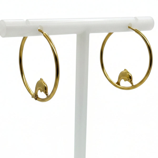 Boucles d'oreilles créoles en or jaune 18 K - 0.84 G