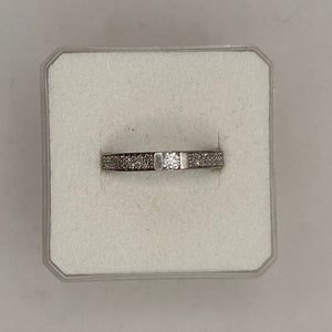 Bague Alliance Diamantée en Or Blanc 18K