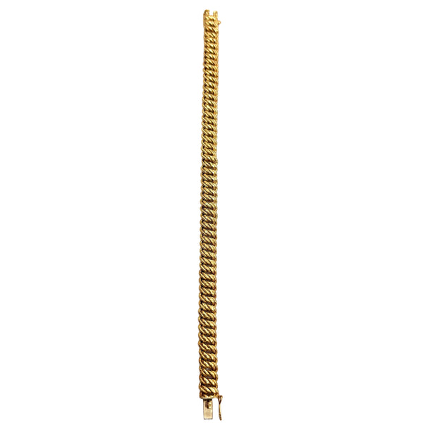 Bracelet Maille Américaine en Or Jaune 18 Carats