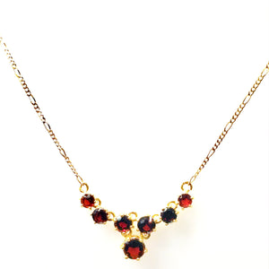 Collier Princesse en Or Jaune 18 K avec pierre Grenat - 5.93 Grs