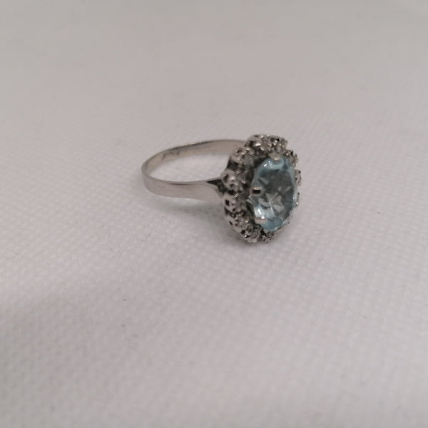 Bagues Marguerite en Or Blanc 18K Taille-58