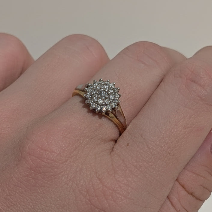 Bague Vintage en Or Jaune avec Diamants 18K