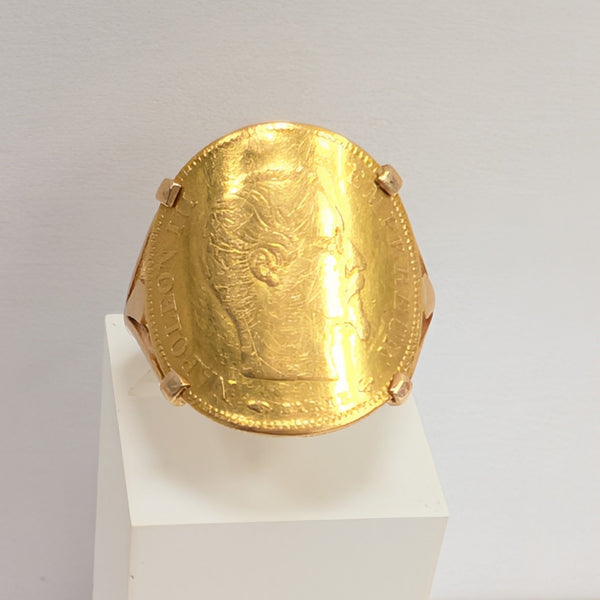 Bague  Or Jaune 18k Poids -5.33 Grs Taille -55