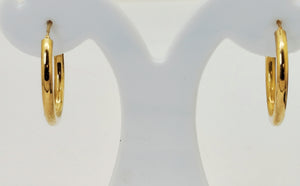 Boucles d'oreilles créoles en or jaune 18k - 2.43 G