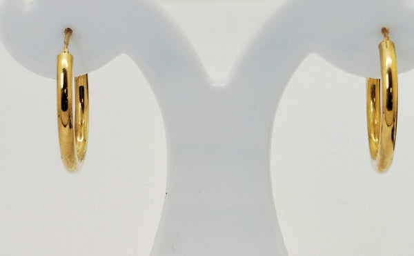 Boucles d'oreilles créoles en or jaune 18k - 2.43 G