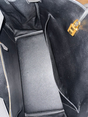Sac à main Hermès Birkin 40 en cuir noir