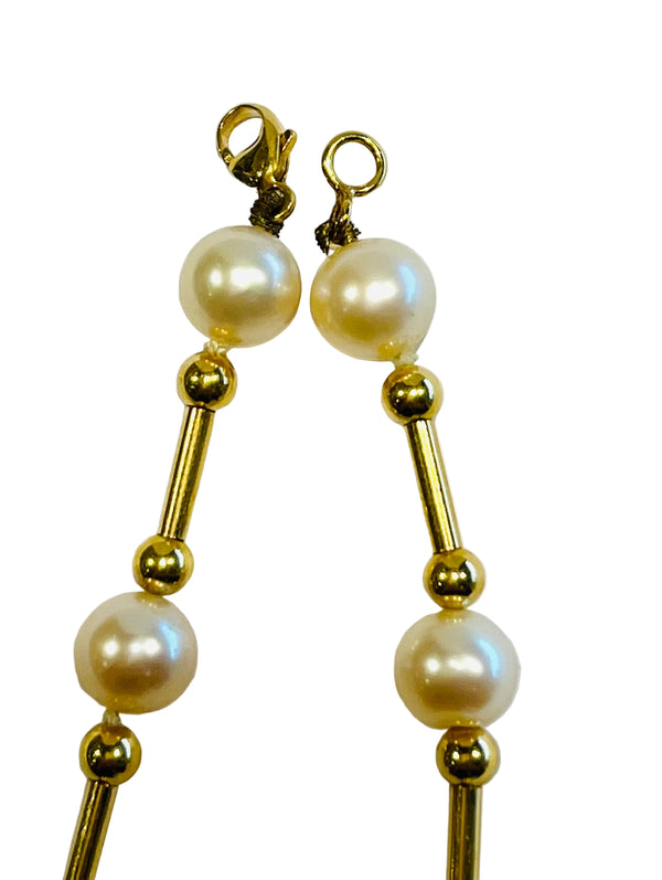 Bracelet Maillon Perles en Or Jaune 18K - 6.96 G