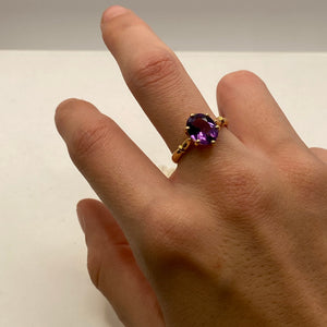 Bague en or jaune 18K Taille-57