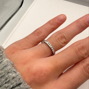 Bague Alliance Demi Tour Or Blanc 18K Taille-54