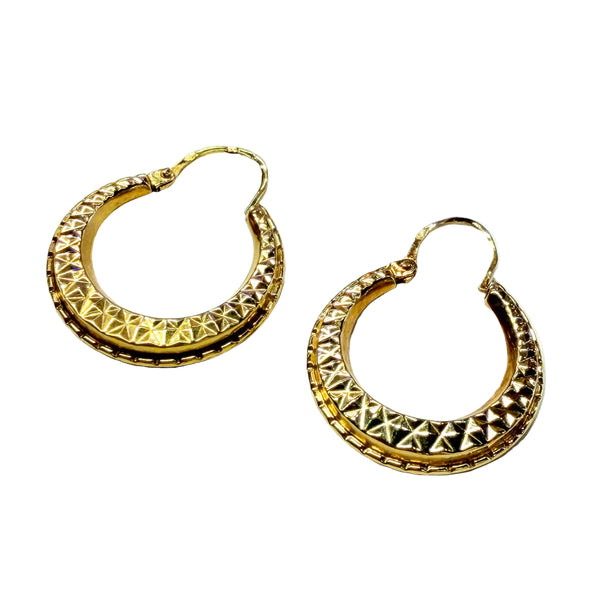 Boucles d'oreilles créoles or jaune 18k