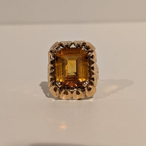Bague Ancienne Or Jaune 18 K - Taille 58 - 9.63 G