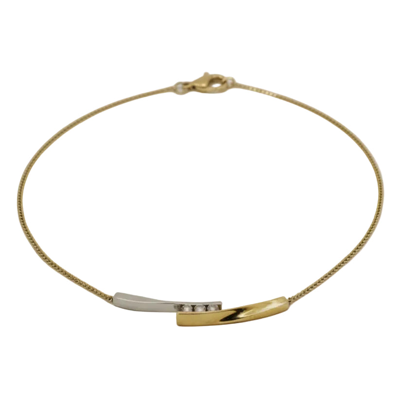 Collier Princesse en Or Jaune et Blanc 18k - 5.65 G