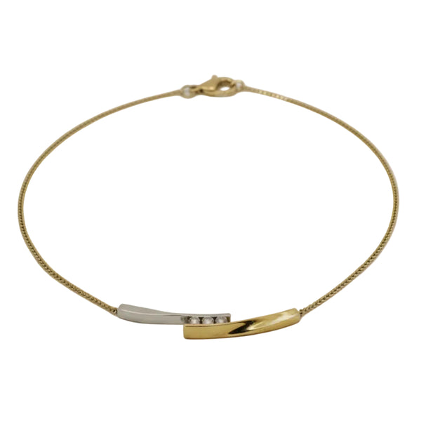Collier Princesse en Or Jaune et Blanc 18k - 5.65 G