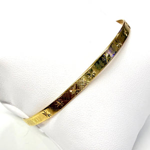 Bracelet Jonc en Or Jaune Tressé 18k - 11.26g