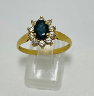 Bague Marguerite Or Jaune 18 K - Taille 59 - 2.40 G