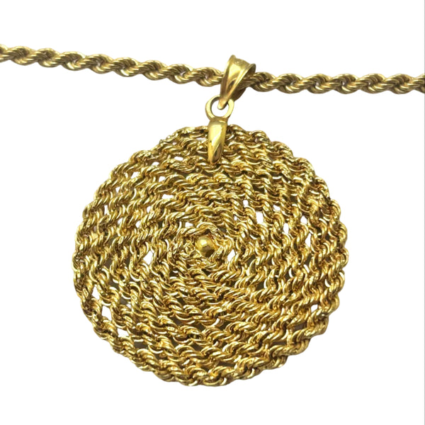 Collier Matinée en Or Jaune Maille Corde 18K