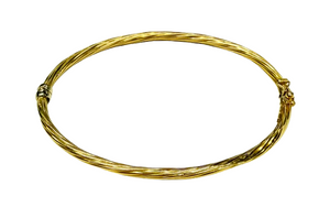 Jonc torsadé en Or Jaune 18K 4.20 Grs