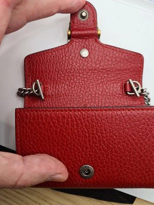 Portefeuille Dionysus Gucci en cuir rouge - Comme Neuf