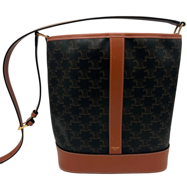 Sac Seau Céline Toile Triomphe Marron