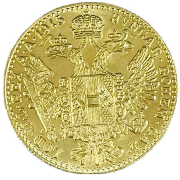 Pièce Ducat 1915 en Or Jaune 24K 3.49 Grs
