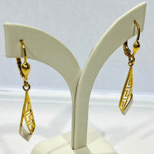 Boucles d'oreilles en Or Jaune et Gris 18K - 2.83G