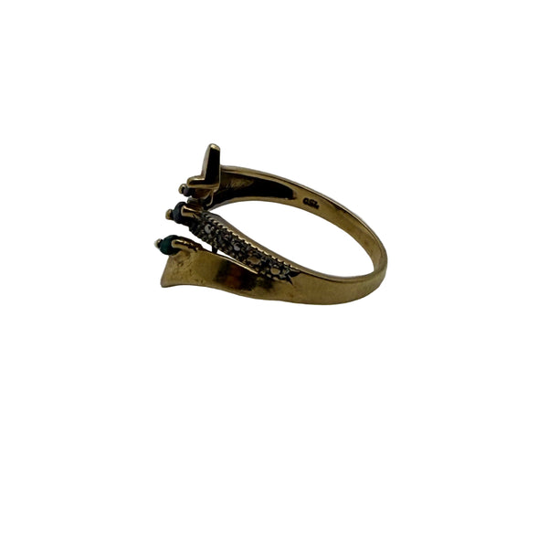 Bague Solitaire en Or Jaune 18K - Taille 54