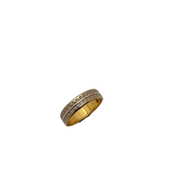 Bague en Or Jaune 18K - 4.69 Grs - Taille 57