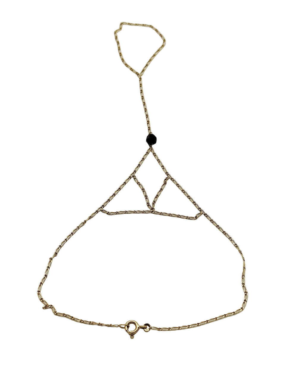 Bracelet chaîne de main en or jaune 18k - 2.20 G