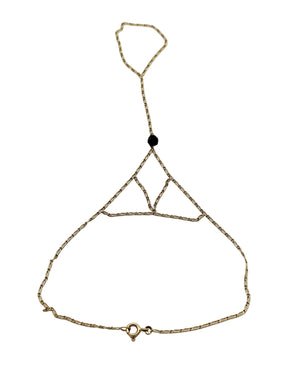 Bracelet chaîne de main en or jaune 18k - 2.20 G
