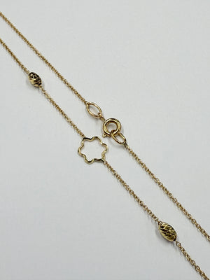 Collier Ras du Cou Or Jaune 18k Forçat Lg 46cm