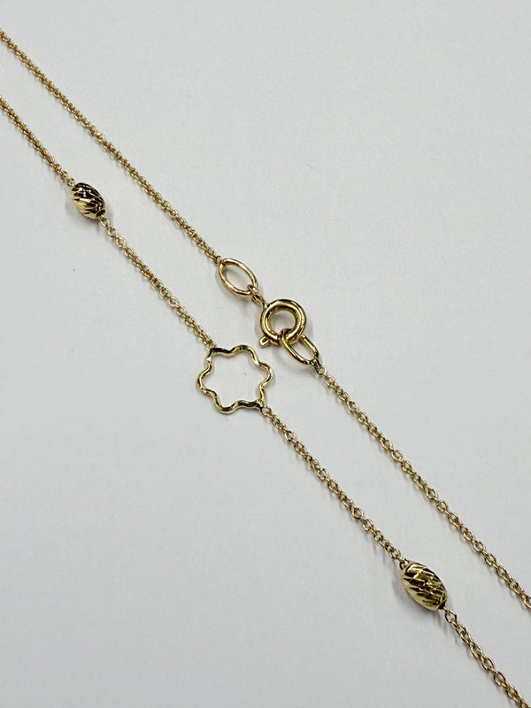 Collier Ras du Cou Or Jaune 18k Forçat Lg 46cm