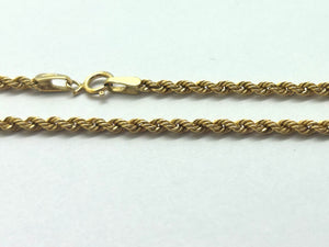 Collier Chaîne Or Jaune 18 Carats Maille Corde