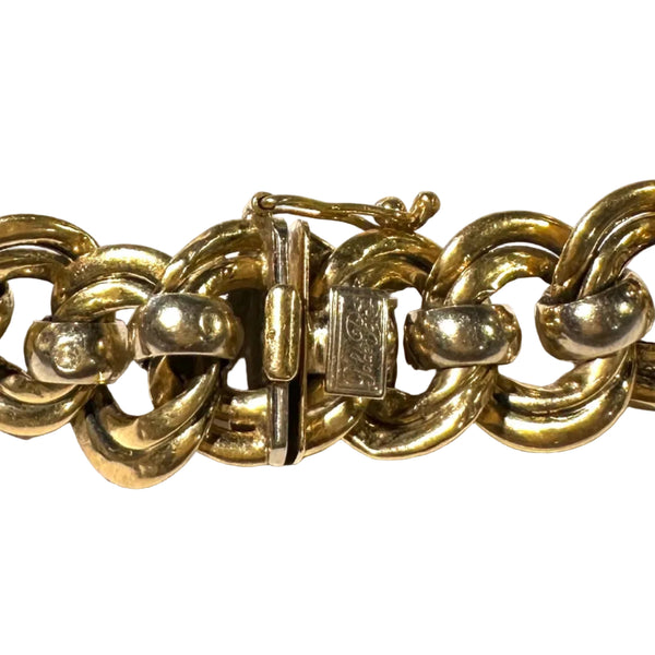 Bracelet Gourmette en Or Jaune 18k Vintage