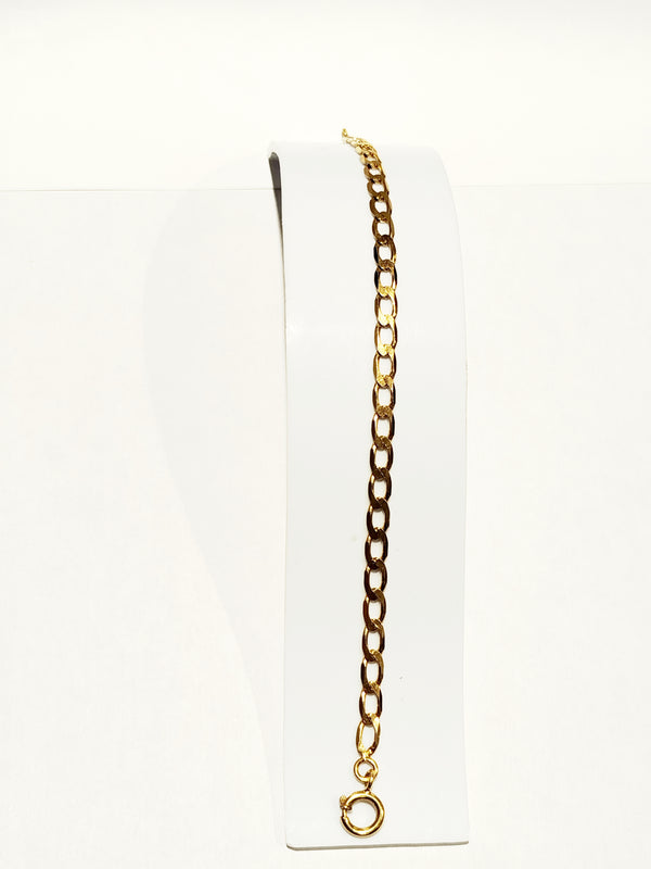 Bracelet gourmette en or jaune 18K - 9.63g