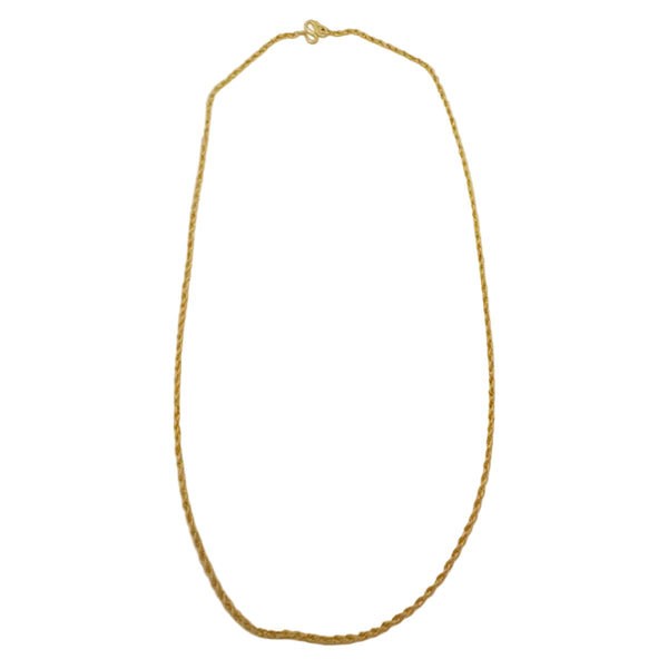 Collier Matinée Or 24 carats, maille Corde