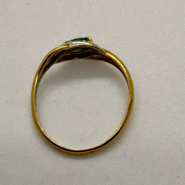 Bague en Or Jaune Oxyde de Zirconium Taille-51