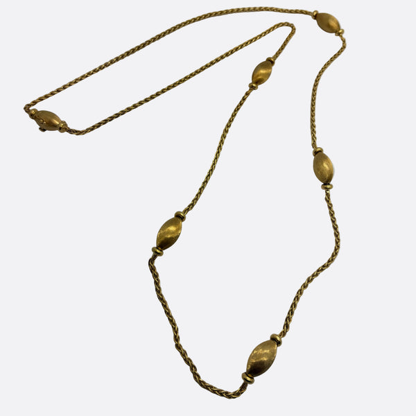 Collier Sautoir en Or Jaune 18K - 49.35g - 90.7Cm