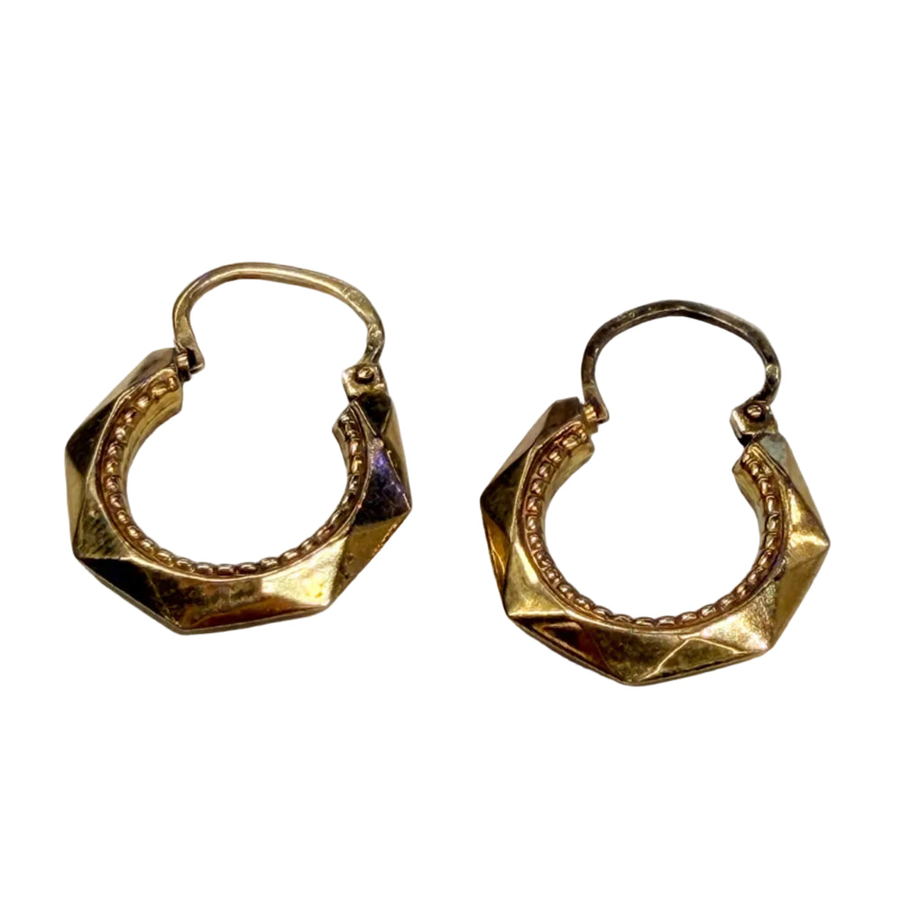 Boucles d'Oreilles Créoles en Or Jaune 18k