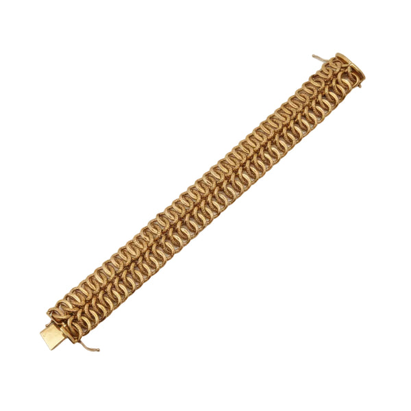 Bracelet américain en or jaune 18K avec fermoir