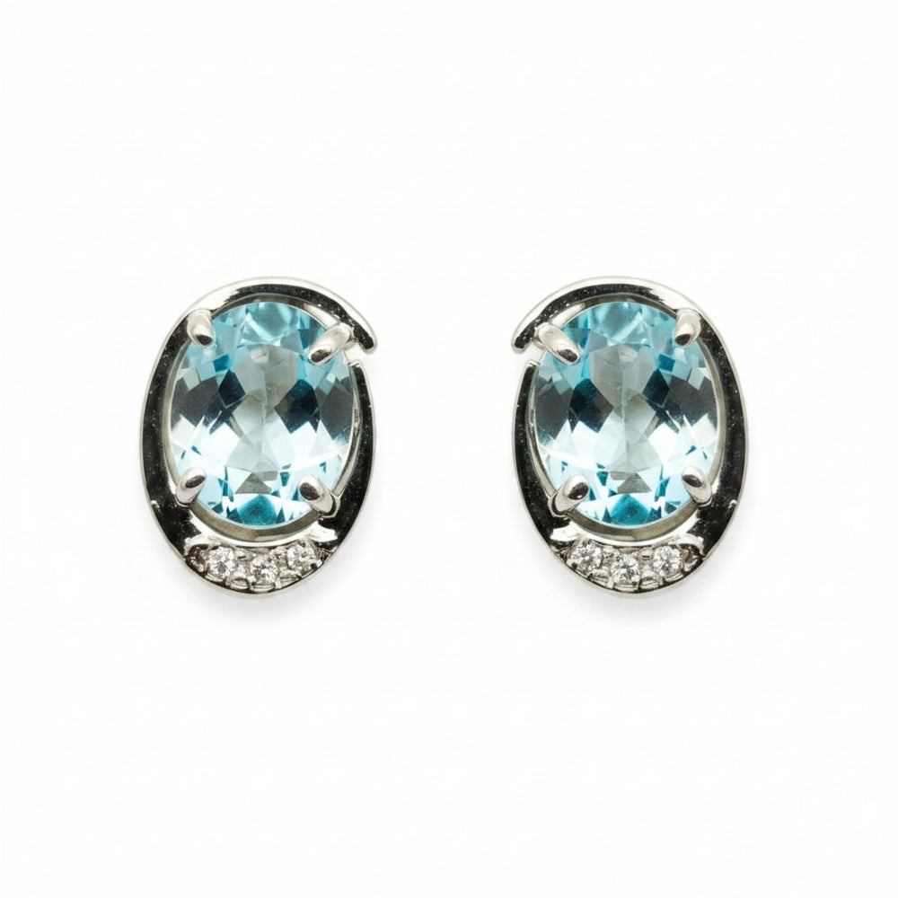Boucles d'oreilles Or Blanc 18 Carats