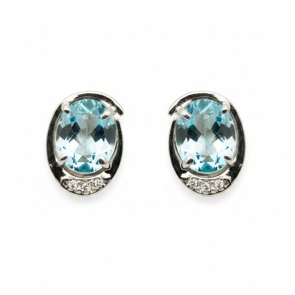 Boucles d'oreilles Or Blanc 18 Carats