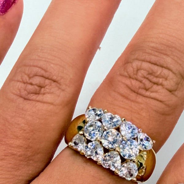 Bagues en or jaune 18k avec Oxyde de Zirconium