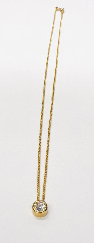 Collier Princesse en Or Jaune 18K & Diamant 0.40ct