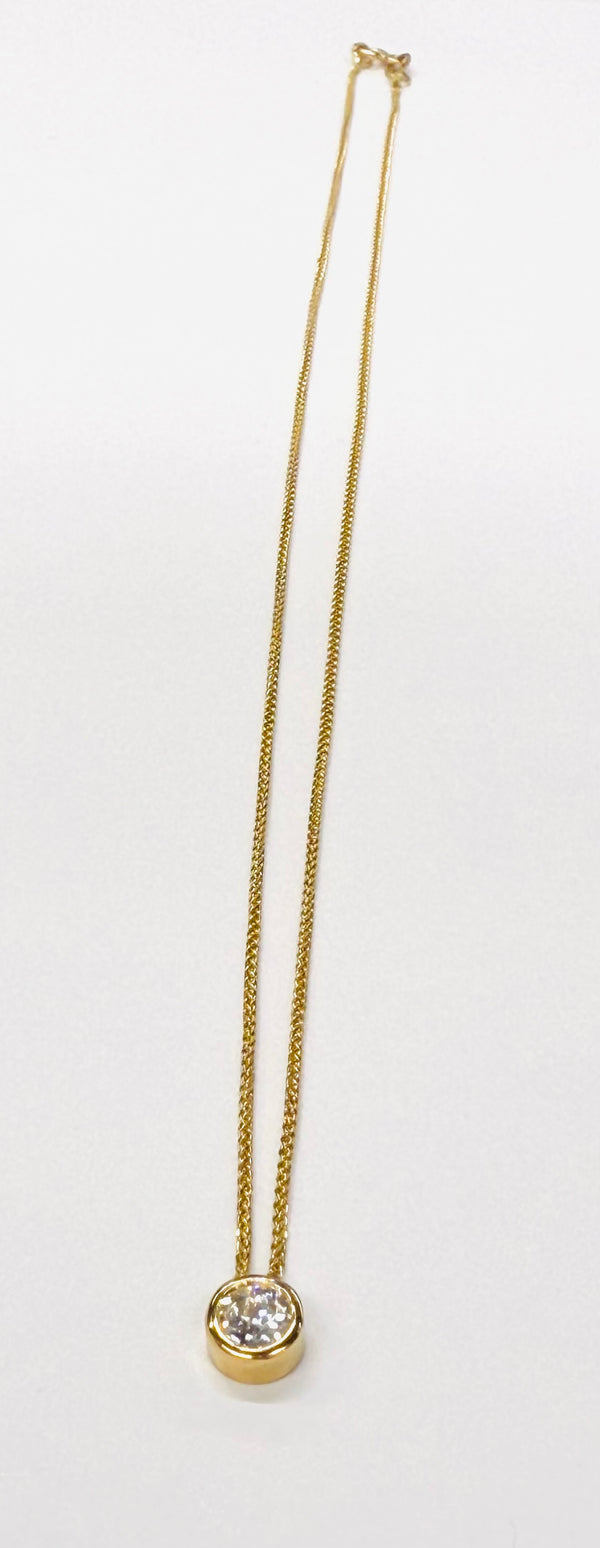 Collier Princesse en Or Jaune 18K & Diamant 0.40ct