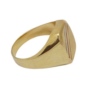 Chevalière en or jaune 18k, taille 65