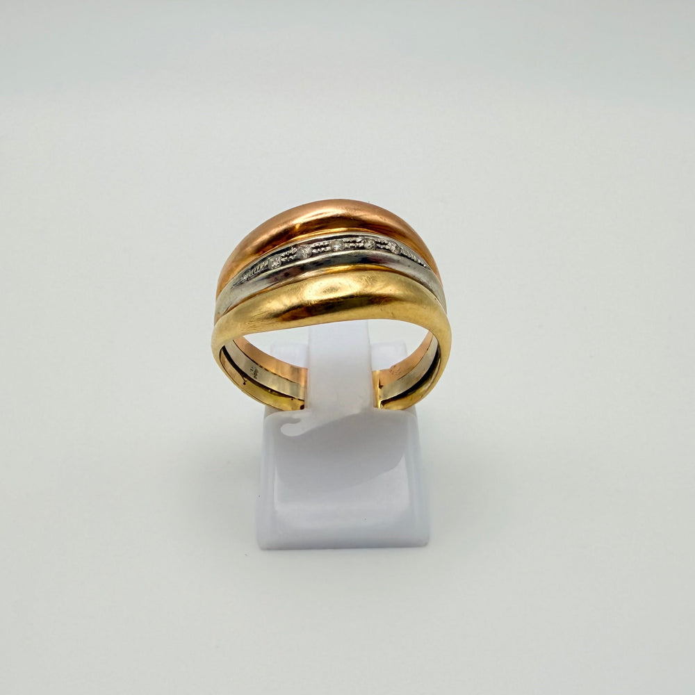Alliance en Or Jaune, Or Gris et Or Rose Taille-62