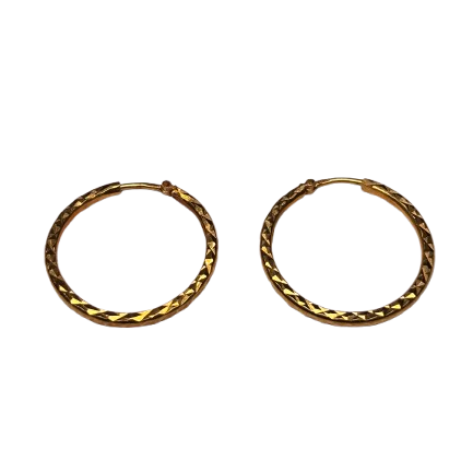 Créoles en Or Jaune 18K  2.55 Grs